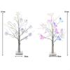 Nueva lámpara LED transfronteriza de colores con forma de árbol emisor de luz, fibra óptica, mariposa mágica, flor, decoración de habitación, luz nocturna