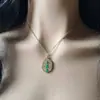 Pedra Natural Olho de Tigre Pingente Maillard Colar de Aço Inoxidável Novo Transfronteiriço Personalidade Retrô Francesa Corrente de Clavícula de Aço Titânio