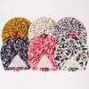 Nuevos Sombreros Finos Europeos y Americanos para Bebés, Sombreros de Punto Estriado con Lazo Estampado para Niños, Sombreros para Bebés de Cuatro Estaciones