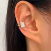 Brinco Ear Cuff Zircônia Gota d'Água Super Brilhante Cruzado Sem Furo Luxo Leve Estilo Frio High-End Nicho Exquisito Clipe de Orelha Brinco