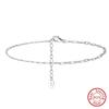 Novo Tornozeleira de Maio Huasheng Jewelry Pulseira de Prata S925 Corrente Elo de Papel Estilo Simples Tornozeleira Venda Quente Transfronteiriça