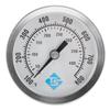 Termômetro industrial axial bimetálico tipo ponteiro de aço inoxidável para forno de churrasco, forno, disco de caldeira