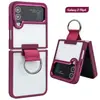 Adecuado para Samsung Z Flip 60% de descuento Pantalla Apilada Funda para Teléfono Móvil Transparente Nuevo Z Flip3 Soporte con Anillo de Metal Funda para Teléfono Móvil