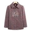 Ropa de primavera y otoño para personas de mediana edad y ancianas, abrigo de estilo occidental para abuela para otoño e invierno, ropa para mamá, parte superior tipo traje Tang gruesa con forro polar, señora mayor