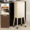 Cubo de basura de acero inoxidable para cocina, modelo nuevo para el hogar, móvil, alta apariencia, con tapa, gran capacidad, con patas altas para no tener que agacharse