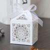 Fábrica de origen transfronteriza Boda Patrón Europeo Caja de Dulces Papel Perlado Fiesta Navideña Cartón de Dulces Blanco en stock
