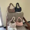 2026 nueva bolsa cruzada de pana con lazo y forma de corazón estilo coreano, bolso de hombro de moda para mujer, bolsa cuadrada versátil y chic