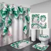 Cortina de Ducha para Baño Amazon Morado Floral Estampado Digital Poliéster Impermeable Serie de Flores Directo del Fabricante