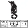 Comércio exterior homens e mulheres Bebê desenho animado patch bordado tecido pasta roupas pasta para passar adesivos traseiros Gato Branco Gato Branco Gato Preto