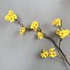 Flor de Pera de Galho Longo Tecido de Seda Floral Chinês Flor de Pera Simulada Decoração de Casa Suprimentos para Casamento Galho de Flor de Cerejeira Galho de Flor de Ameixa de Inverno