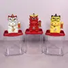 Enfeite de Gato Leão Dançante movido a Energia Solar, Decoração Fofa Automática com Aceno para Carro, Casa, Recepção, Brinquedo da Moda, Presente de Aniversário, Atrai Riqueza