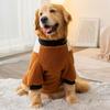 Otoño e invierno cálido perro marca de moda perro grande suéter de forro polar patchwork golden retriever perro mediano y grande samoyedo sudadera ropa para mascotas