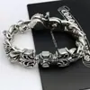 Nuevo y elegante pulsera de cruz para hombres a la moda, colección de pulseras vintage hechas a mano de alta gama europeas y americanas, directo del fabricante