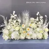 Arranjos de Flores Artificiais Transfronteiriços para Decoração de Local de Casamento, Arranjos de Flores para Passarela de Casamento, Decoração de Banquete, Fileiras Longas de Flores
