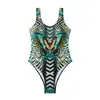 Nuevo traje de baño cruzado para mujer 2025 versión estampado de mariposas bikini de una pieza