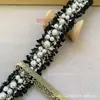 Collar de Encaje de Perlas Estilo Chanel Clásico Cinta Decoración Accesorios Adornos para Ropa Material del Dobladillo del Vestido