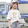 2045# cuhk meninos e meninas roupas infantis camiseta de manga curta roupas infantis novo casaco de verão 100% algodão camiseta básica