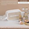 Bolsa de Cosméticos Transparente à Prova d'Água de PVC Grande Capacidade para Viagem Bolsa de Higiene Pessoal Fosca Bolsa de Armazenamento de Cosméticos Armazenamento de Viagem