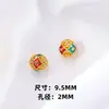 Estilo Antigo Contas de Barril Azul Queimado Esmalte Recortado Contas Redondas DIY Acessórios para Joias Feitas à Mão Botões para Roupas Acessórios Acessórios