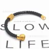 Pulseira de corda de couro com contas da sorte de constelação da moda europeia e americana, pulseira de mão com contas de transferência de ouro duro 3D, joias de aço inoxidável, vendas diretas da fábrica
