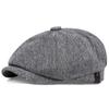 Boina retro para hombre, boina ins, sombrero octogonal, boina de lana para primavera y otoño