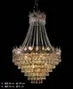 Novo Salão de Casamento Adereços de Ferro Lâmpada Prateada Eletrogalvanizada Lâmpada de Teto de Cristal Iluminação Adereços de Casamento Lustre de Corrente de Cristal