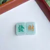 Colgante de Jade de Grado A de Birmania de la Fortuna con el Carácter "" (Fortuna) para Accesorios de Teléfono, Pulseras y Collares de Bricolaje