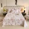 Venta al por mayor del fabricante Sábana de algodón puro cepillado estampada Pieza única Sábana de cama estampada acolchada engrosada Textiles para el hogar Nantong