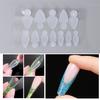 Explosión transfronteriza, molde de película de cristal para uñas, hoja sin soporte de papel, extensión, 12 piezas de un modelo, pasta legal, pulido libre, gel de silicona