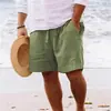 Shorts Casuais Esportivos de Verão para Homens da Amazon, Shorts de Algodão e Linho Respiráveis e Confortáveis para Férias e Corrida para Homens, Transfronteiriço