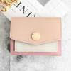 Nova carteira de botão feminina moda curta três dobras pequena bolsa mini estudante estilo coreano bolsa de moedas bolsa de cartão carteira