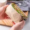 Papel para Embalar Sanduíche, Burrito de Café da Manhã, Hambúrguer, Sanduíche, Papel de Arroz Grau Alimentício, Pode Ser Cortado, Papel para Embalar Sanduíche Doméstico