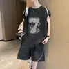 Nuevo conjunto fresco de tie-dye de verano para hombre, holgado y transpirable, elegante y moderno, versátil conjunto de camiseta sin mangas y shorts