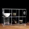 Soporte de Exhibición Acrílico Personalizado de Escritorio Juego de Té Bogu Gabinete Multitesoro Estante de Almacenamiento Almacenamiento de Utensilios de Té Estante Transparente de Seis Compartimentos