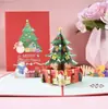 Cartão de felicitações de Natal cartão tridimensional árvore de Natal 3D cartão tridimensional cartão pequeno criativo de Natal negócio de atacado