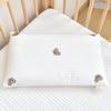Almohada de algodón puro para siesta de bebé en jardín de infantes, almohada bordada acolchada para niños, funda de almohada extraíble y lavable, venta al por mayor para las cuatro estaciones