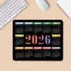 Calendário do Ano do Cavalo 2026 Mouse Pad Tamanho Pequeno para Laptop Uso em Escritório Transfronteiriço Europeu e Americano Tapete de Mesa Antiderrapante