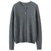 Estilo Coreano Dulce Otoño/Invierno Nuevo Cachemir para Mujer Tejido de Punto Trenzado Cardigan con Botones Abrigo de Lana Venta al por Mayor