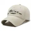 Boné de Baseball Versátil Casual Moda Estilo Carta Aba Larga Top Macio Bordado de Carta Retrô Tendência para Homens e Mulheres Chapéu de Sol