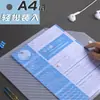 Bolsa para arquivo A4 transparente à prova d'água durável bolsa de armazenamento bolsa para documentos papel de teste escritório botão de pressão bolsa para documentos pasta A4