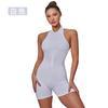 Nueva ropa de yoga con cremallera y diseño de Internet para celebrantes europeos y americanos, ropa ajustada todo en uno con almohadilla para el pecho que moldea el abdomen y aprieta el abdomen, ropa de fitness para mujeres.
