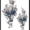 Tatuagem de braço de flor grande meio braço fábrica atacado beleza cor simulação flor europeia e americana braço fornecimento especial transfronteiriço