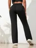 Pantalones Casuales de Pierna Ancha con Cintura Plana Estilo Europeo y Americano para Mujer, Pantalones Largos Casuales de Caída Suelta, Venta al por Mayor Transfronteriza, Soporta Dropshipping
