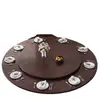 Mesa de jantar dobrável, mesa redonda para uso doméstico, mesa dobrável móvel, adequada para 20 pessoas, estilo novo, grande mesa de jantar redonda