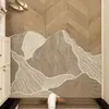 Alfombra de Piso Anillo de Seda Moderna Simple Resistente a la Suciedad para Puerta Raspa-Lodo de Entrada Antideslizante Felpudo Cortable Alfombra de Piso para Entrada