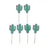 Inserto para Pastel de Cactus Tema Hawaiano Fiesta Fiesta Horneado Decoración de Pastel Suministros 6 Piezas/Paquete