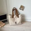 Bolsa Bordada Estilo Coreano de Dibujos Animados Shuai Mijia para Mujer Nueva de Gran Capacidad Casual Bolso de Hombro Individual Bolso de Mano para Estudiante
