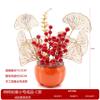 Adornos decorativos Fu Bucket, flor de Año Nuevo, caqui, Ruyi, regalo, Año Nuevo terminado, apertura del hogar, regalo de decoración para el hogar nuevo