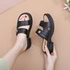 Atacado em estoque mãe linha única sapatos femininos roupa de casa chinelos casuais sandálias de moda com salto plataforma