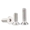 Tornillos de Acero Inoxidable 201 con Cabeza Avellanada de Cuadro Hexagonal, Tornillos de Cabeza Plana Cilíndrica, Sujetadores Mecánicos a Prueba de Óxido y Resistentes a la Corrosión